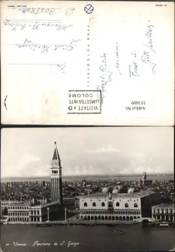 353809,Veneto Venezia Venedig Panorama da S. Giorgio Teilansicht