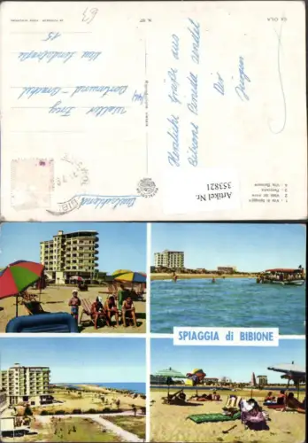 353821,Veneto Venezia Bibione Spiaggia Strand Strandleben Mehrbildkarte