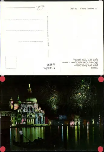 353832,Veneto Venezia Venedig Chiesa della Salute notturno Kirche Feuerwerk