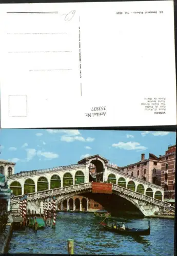 353837,Veneto Venezia Venedig Ponte di Rialto Rialtobrücke Brücke Gondel