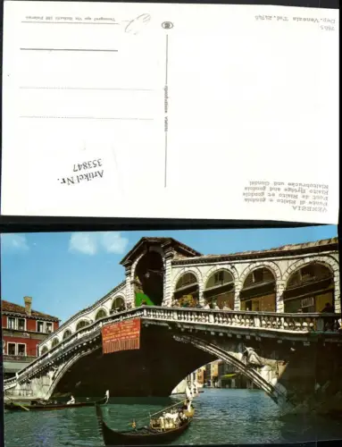 353847,Veneto Venezia Venedig Ponte di Rialto e gondola Rialtobrücke Gondel