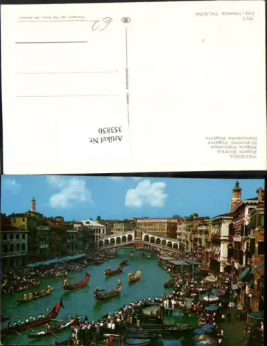 353850,Veneto Venezia Venedig Regata Storica Ruder-Regatta Rialtobrücke