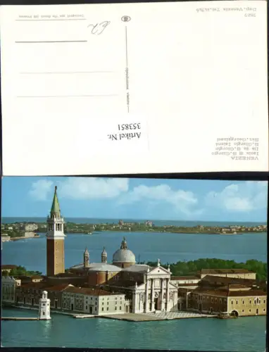 353851,Veneto Venezia Venedig Isola di S. Giorgio Insel Kirche Turm