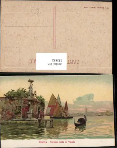 353882,Künstler AK Veneto Venezia Venedig Estremo lembo di Venezia Segelboot