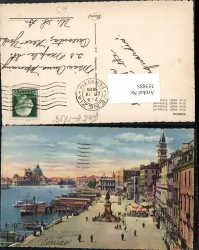 353885,Veneto Venezia Venedig Riva degli Schlavoni Promenade Denkmal