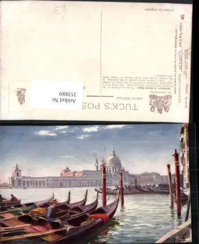 353889,Künstler AK Veneto Venezia Venedig Grand Canal Gondeln pub Raphael Tuck e Sons 7037