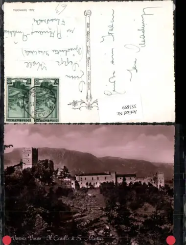 353899,Veneto Treviso Vittorio Veneto Il Castello di S. Martino Burg Schloss Bergkulisse