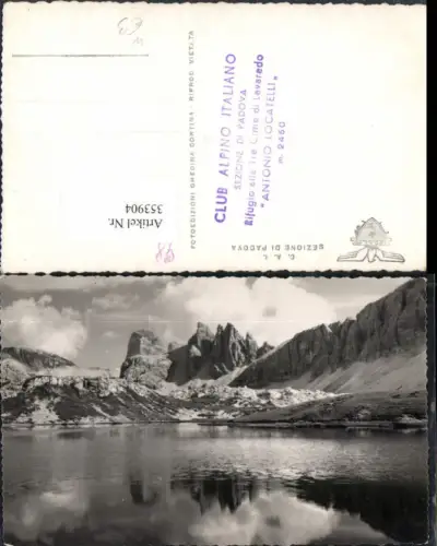 353904,Veneto Belluno Rifugio alle Tre Cime di Lavaredo b. Auronzo di Cadore Bergkulisse