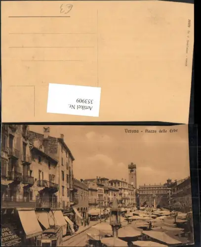 353909,Veneto Verona Piazza delle Erbe Platz Markt Geschäfte Straßenbahn