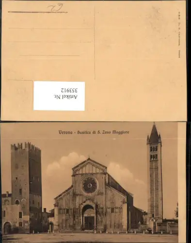 353912,Veneto Verona Basilica di S. Zeno Maggiore Kirche Turm