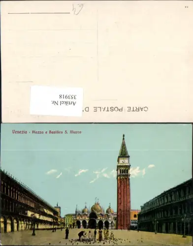 353918,Veneto Venezia Venedig Piazza e Basilica s. Marco Markusplatz Kirche Turm