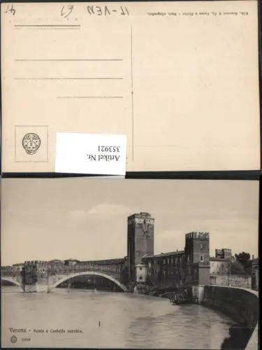 353921,Veneto Verona Potne e Castello vecchio Brücke Burg Schloss Türme