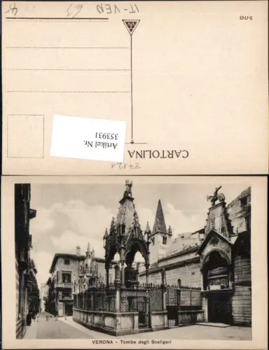 353931,Veneto Verona Tombe degli Scaligeri Gräber Grabmäler