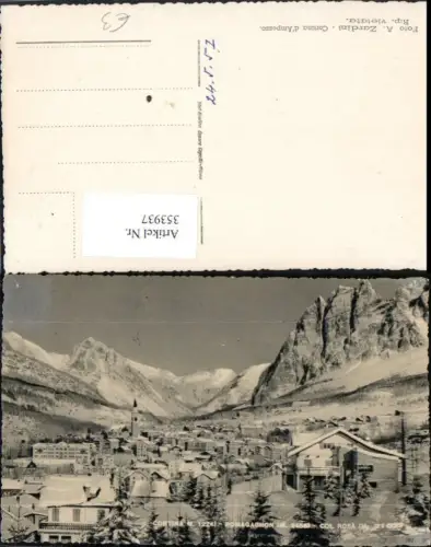 353937,Veneto Belluno Cortina Pomagagnon col Rosa Totale Bergkulisse Winterbild