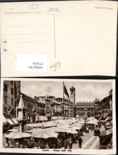 371638,Veneto Verona Piazza delle Erbe Markt Platz