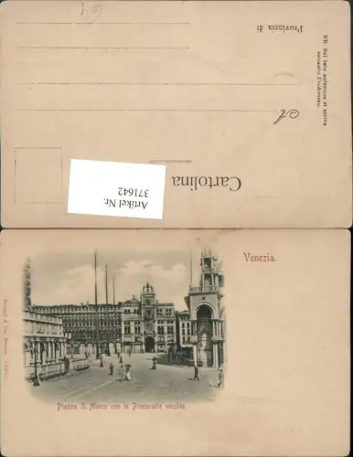 371642,Veneto Venezia Venedig Piazza S. Marco con le Procuratie vecchie pub Stengel e Co 11587