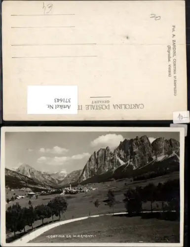371643,Veneto Belluno Cortina d'Ampezzo da Miramonti Totale Bergkulisse