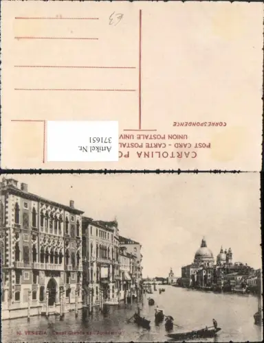 371651,Veneto Venezia Venedig Canal Grande dall Accademia Kanal Gondeln