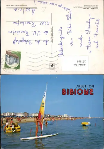 371666,Veneto Venezia Bibione Spiaggia Strand Strandleben Segler