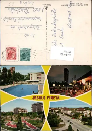 371668,Veneto Venezia Jesolo Pineta Schwimmbecken Minigolf Mehrbildkarte