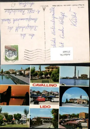 371669,Veneto Venezia Cavallino Lido Ansichten Leuchtturm Markt Mehrbildkarte
