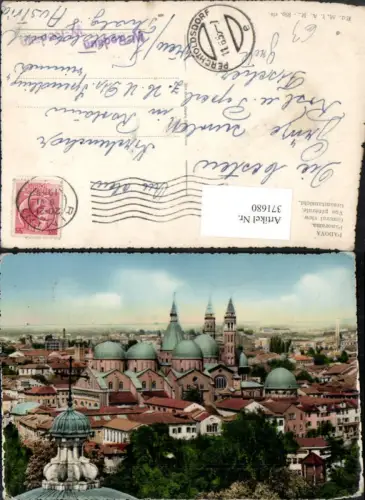 371680,Veneto Padova Panorama Totale Kirche Kuppeln