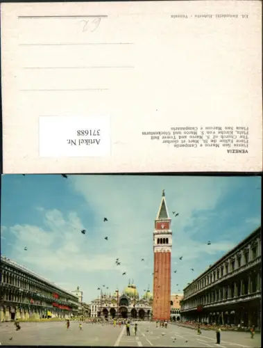 371688,Veneto Venezia Venedig Piazza San Marco e Campanile Markusplatz Turm Dom