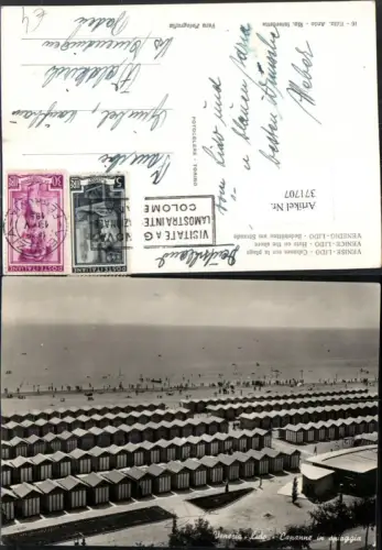 371707,Veneto Venezia Lido Capane in spiaggia Badehütten am Strand