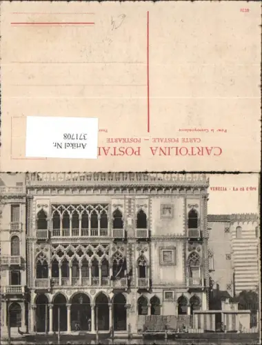 371708,Veneto Venezia Venedig La Ca d'Oro Palast