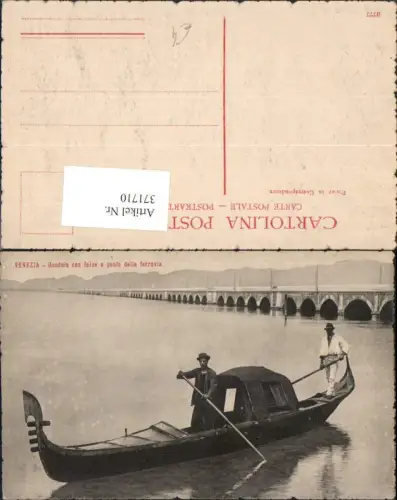 371710,Veneto Venezia Venedig Gondola con felze e ponte della ferrovia Gondel Brücke
