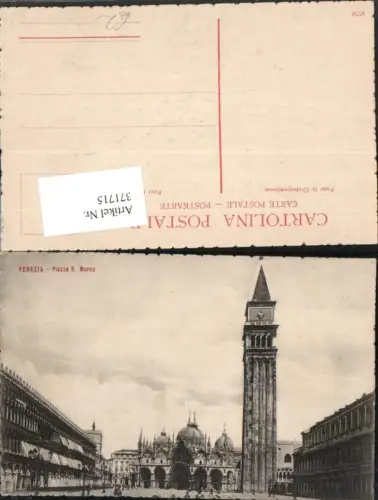 371715,Veneto Venezia Venedig Piazza S. Marco Markusplatz Dom Turm