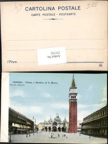 371722,Veneto Venezia Venedig Piazza e Basilica di S. Marco Markusplatz Dom Turm