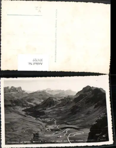 371727,Veneto Belluno Panorama dal Sasso Beccie Strada delle Dolomiti Pordoi Arabba Bergkulisse