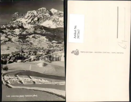 397367,Veneto Belluno Cortina d'Ampezzo Totale m. Tofana Bergkulisse Winterbild