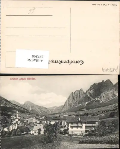 397390,Veneto Belluno Cortina d'Ampezzo Totale geg. Norden Bergkulisse