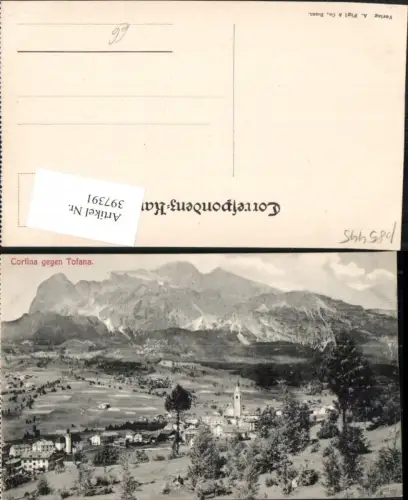 397391,Veneto Belluno Cortina d'Ampezzo Totale geg. Tofana Bergkulisse