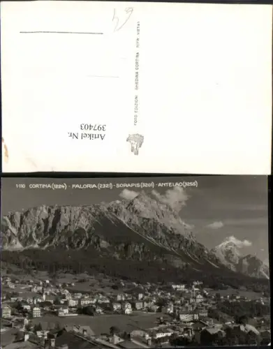 397403,Veneto Belluno Cortina d'Ampezzo Totale m. Faloria Sorapis Bergkulisse