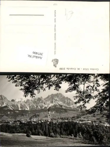 397406,Veneto Belluno Cortina d'Ampezzo Totale m. M. Cristallo Bergkulisse