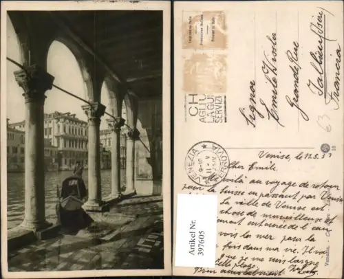 397605,Veneto Venezia Venedig Ca d'Oro La riva Palast Arkaden Gondel