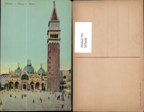 397608,Veneto Venezia Venedig Piazza S. Marco Markusdom Turm