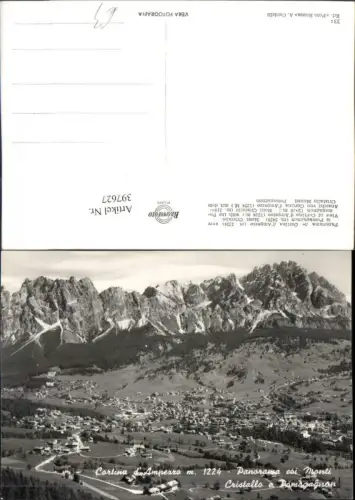 397627,Veneto Belluno Cortina d'Ampezzo coi Monti Cristallo Totale Bergkulisse
