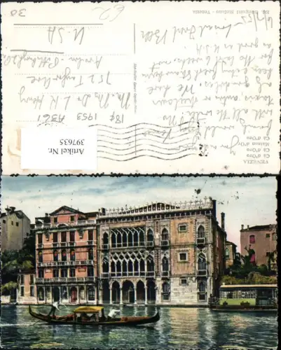 397635,Veneto Venezia Venedig Ca d'Oro Palast Gondel Boot