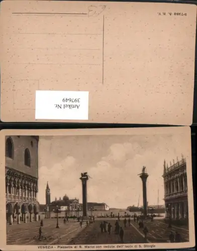 397649,Veneto Venezia Venedig Piazzetta di S. Marco con veduta dell Isola di S. Giorgio