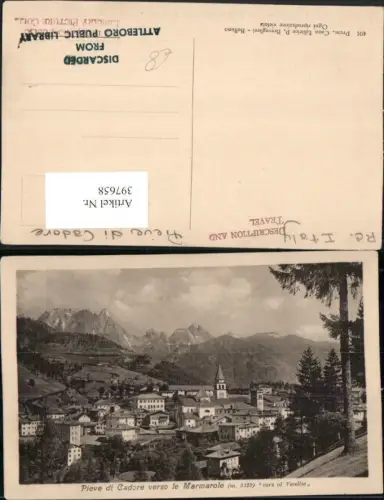 397658,Veneto Belluno Pieve di Cadore verso le Marmarole Totale Bergkulisse