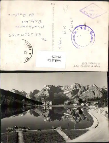 397678,Veneto Belluno Lago di Misurina m. Sorapis See Bergkulisse