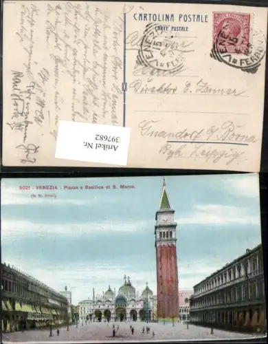 397682,Veneto Venezia Venedig Piazza e Basilica di S. Marco Markusdom Turm