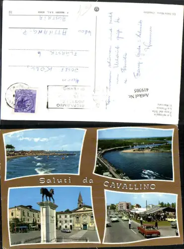 419305,Veneto Venezia Cavallino Spiaggia Piazza Mercato Strand Mehrbildkarte