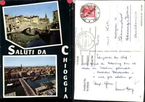 419860,Veneto Venezia Chioggia Totale Brücke Mehrbildkarte
