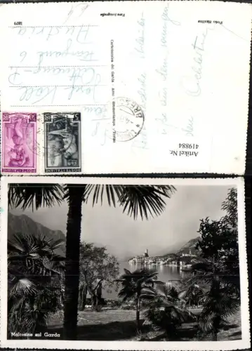 419884,Veneto Verona Malcesine sul Garda Teilansicht Palmen