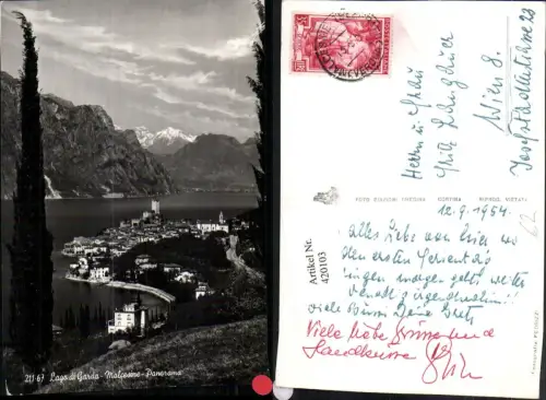 420103,Veneto Verona Lago di Garda Malcesine Panorama Totale Bergkulisse